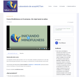 Portada del curso de mindfulness en LaborACTorio